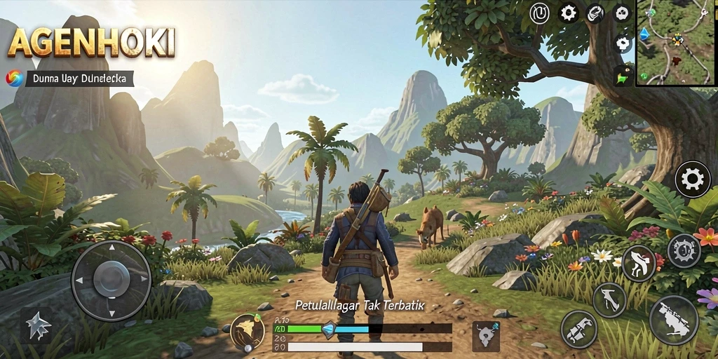 Screenshot utama AGENHOKI menampilkan gameplay Open World yang mendebarkan.
