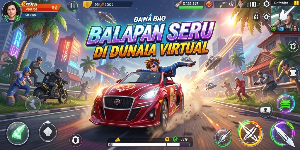 Gameplay seru dengan balapan penuh adrenalin di AW8.
