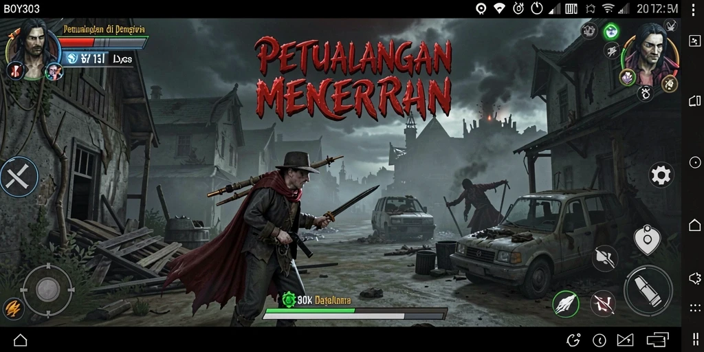 Gameplay seram di gedung angker yang membuat jantung berdebar.