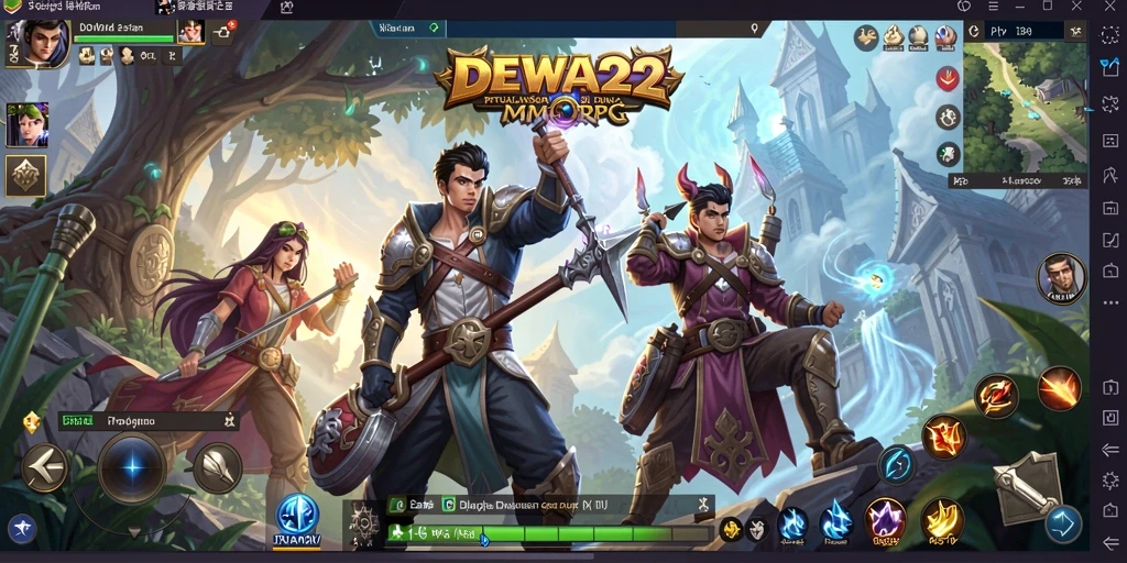 Screenshot DEWA22 menunjukkan aksi mendebarkan dalam dunia MMORPG.