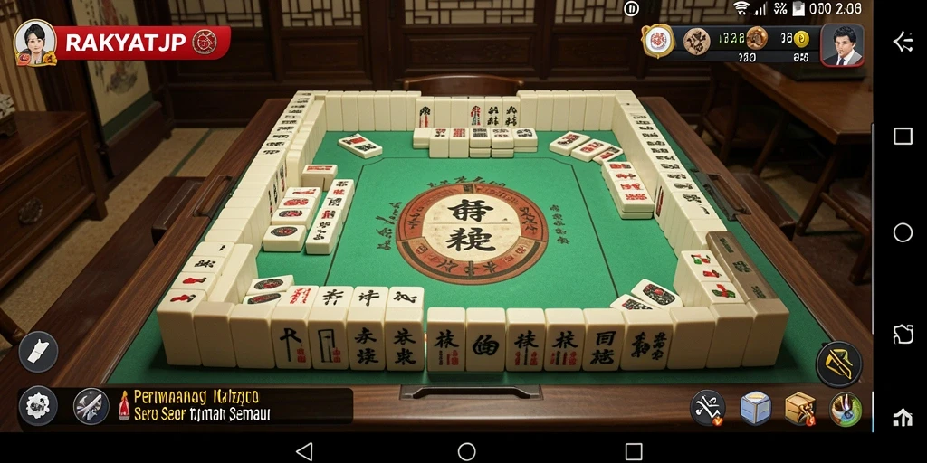 Screenshot dari RAKYATJP yang menampilkan gameplay Mahjong yang seru.