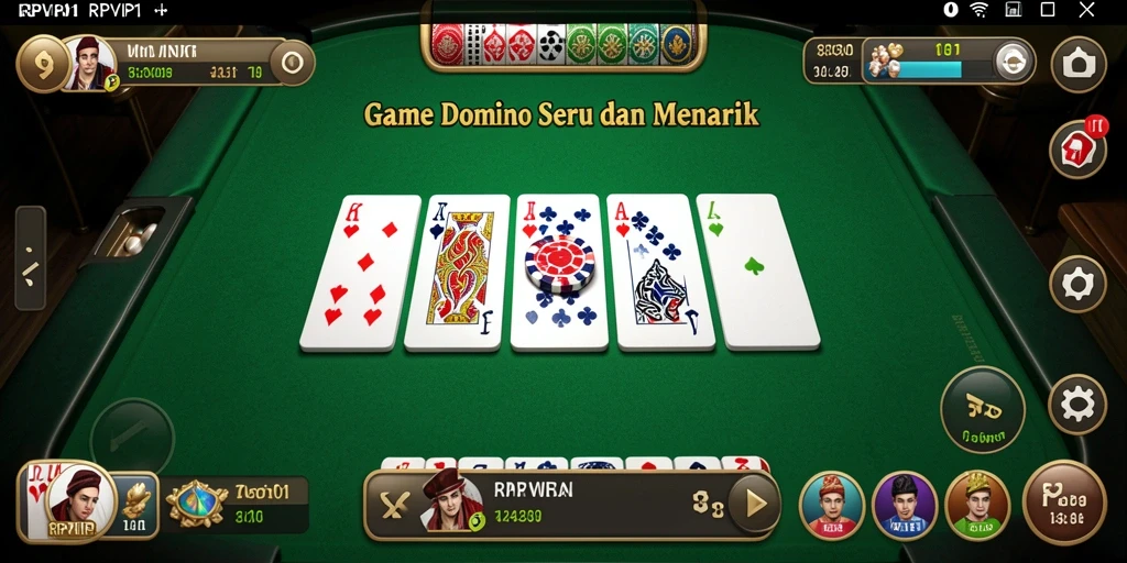 Screenshot gameplay RPVIP1 yang menunjukkan aksi seru dalam permainan Domino.