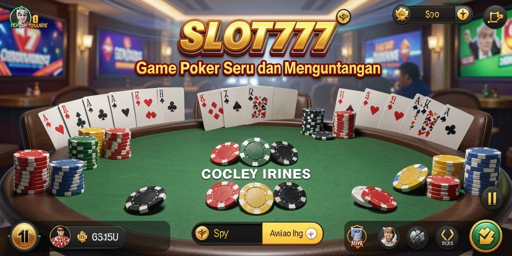 Screenshot gameplay SLOT777 yang menampilkan aksi poker mengasyikkan.