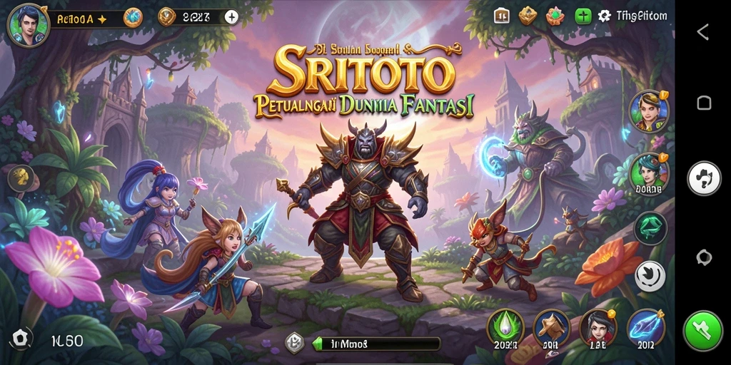Tampilan gameplay seru SRITOTO saat menjelajahi dunia fantasi.
