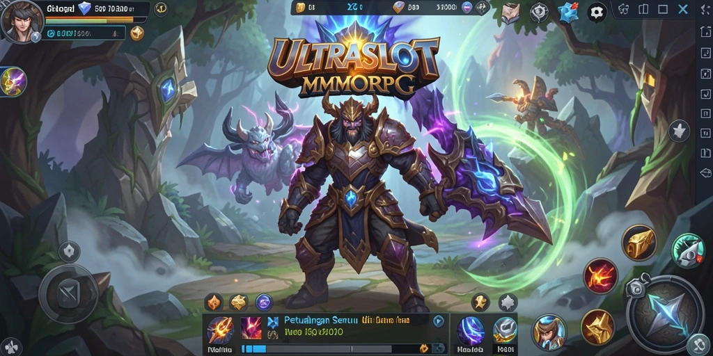 Tampilan menarik dari gameplay ULTRASLOT dalam petualangan MMORPG.