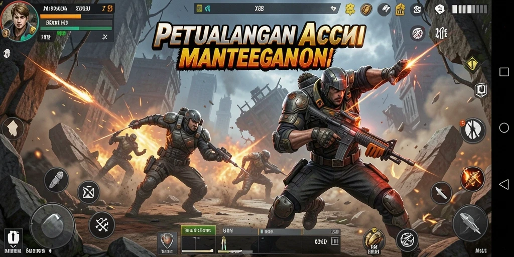 Gambaran gameplay Action yang mendebarkan dari X88.