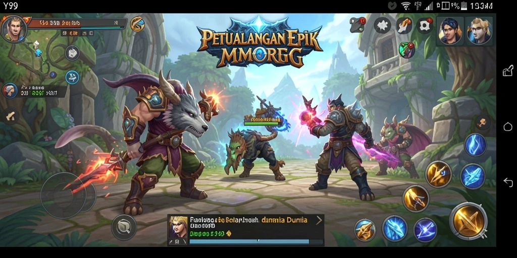 Tampilan gameplay Y89 yang menakjubkan dalam dunia MMORPG.